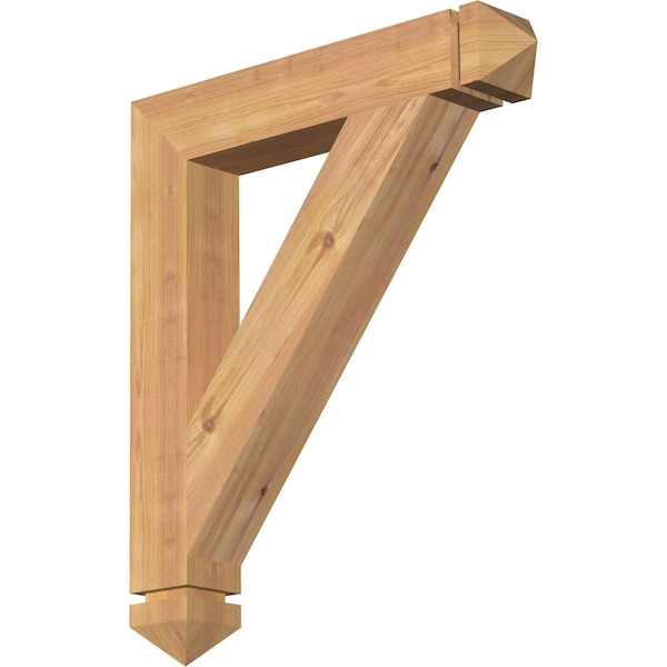 Ekena Millwork Traditional Arts & Crafts Smooth Bracket, Western Red Cedar, 3 1/2"W x 22"D x 26"H BKT04X22X26TRA03SWR - main